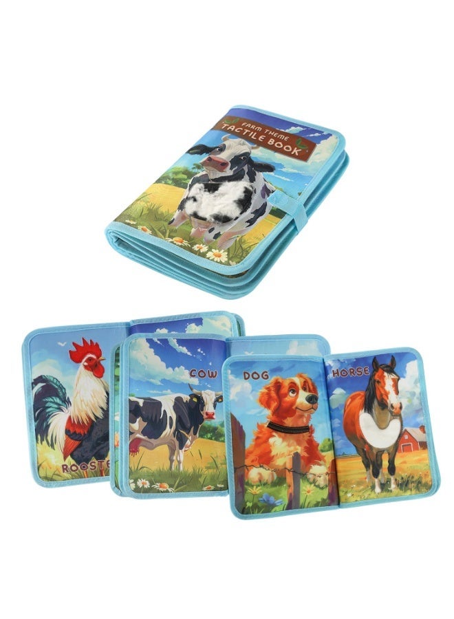 كيو زد ألعاب كتب الأطفال، كتب قابلة للمس واللمس للأطفال بعمر 0-3-6-12-18 شهرًا، ألعاب ناعمة تفاعلية للنمو المبكر، أكثر سمكًا وأكثر نسيجًا - Image 1