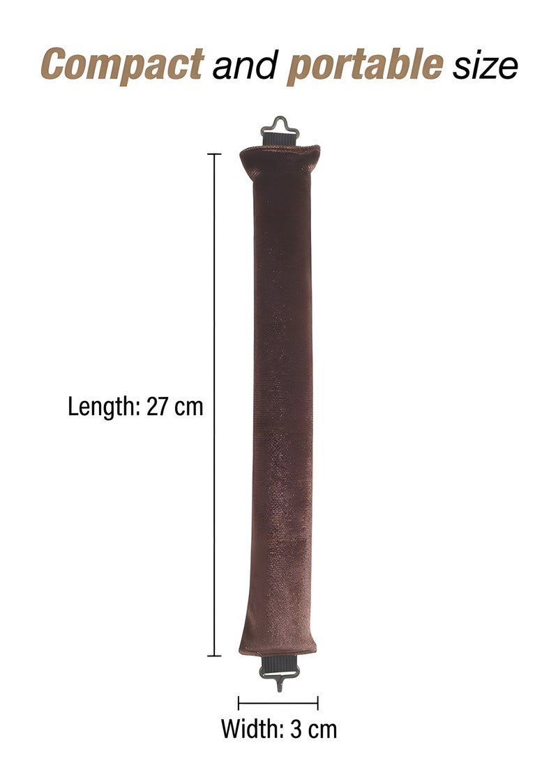 Beauenty No Heat Curling Rod,Velvet Rods with Hook for Blowout Curls,Heat Curlers with Scarf,Overnight Hair Curling Set for All Hair Types,Brown (brown, Large) - Image 2