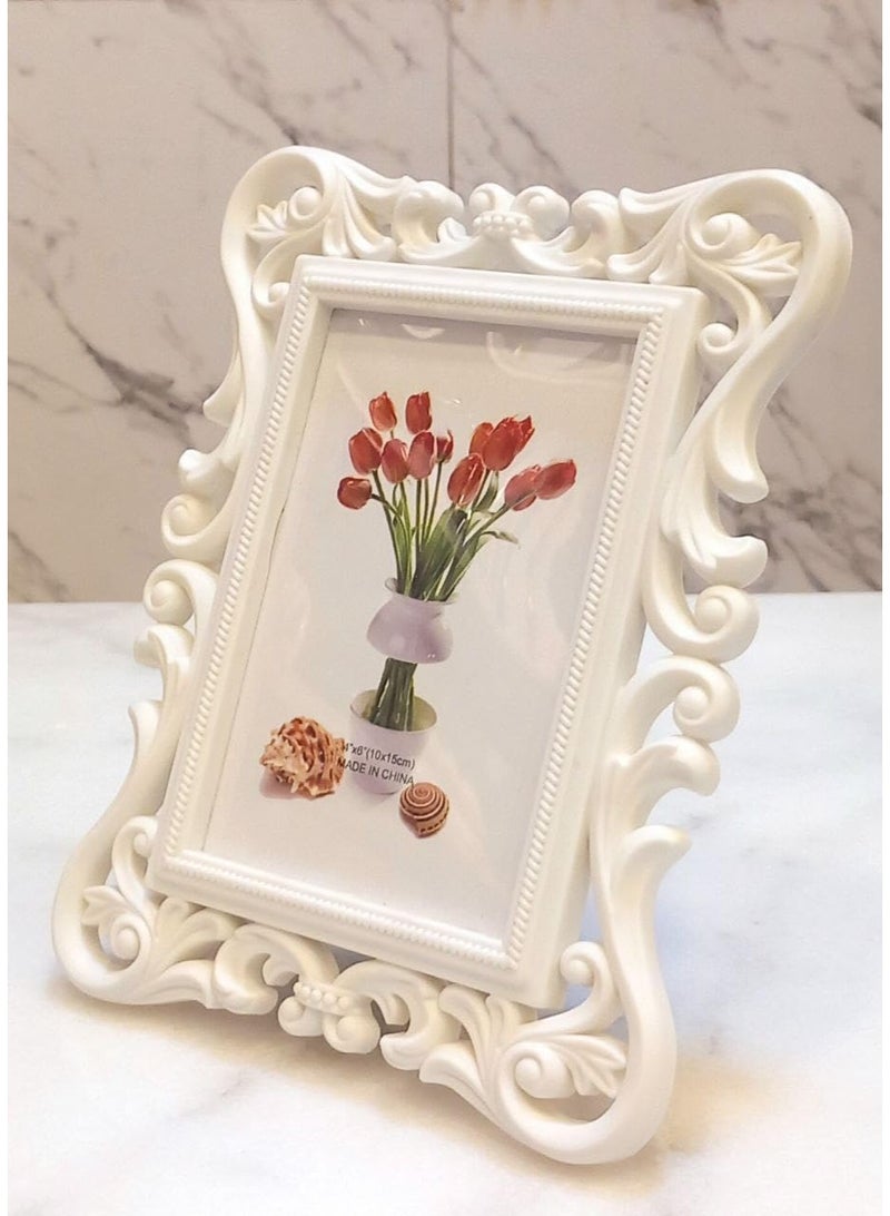 Acrylic Picture Frame  White For Home Decore &Office Size  (4 * 6)