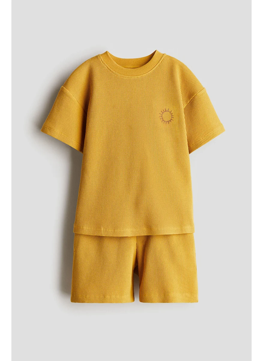 H&M 2-Piece Waffled Cotton Set