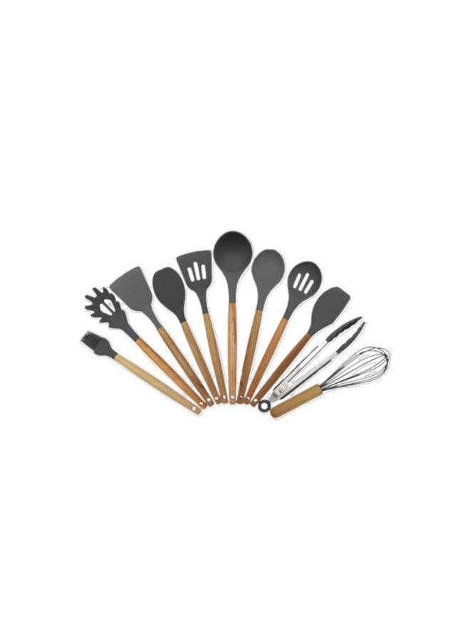 12-Piece Non-Stick Silicone Kitchen Utensils Set – Heat-Resistant, BPA-Free, Non-Scratch, Ergonomic Handles for Non-Stick Cookware - Image 2