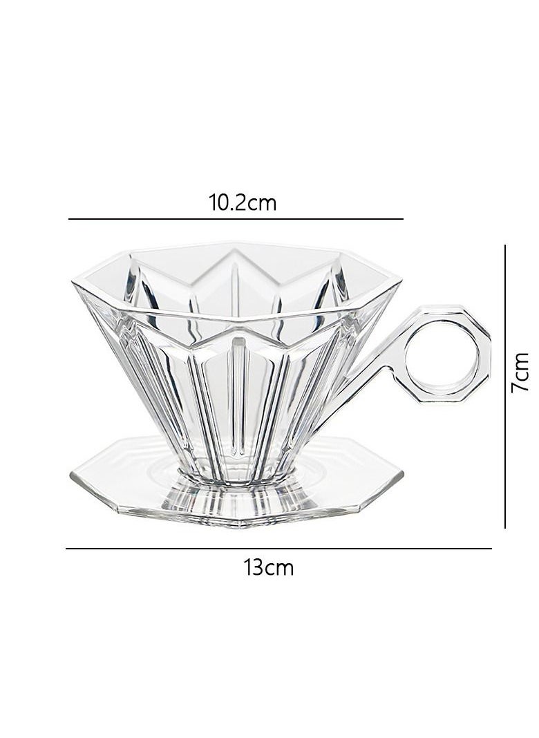 V60 Octagon Coffee Pot 450ML And Octagon Filter Cup Set Pack Of 2