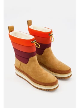 TOMS Women Makenna Water Resistant Slip on Ankle Boots, Tan Combo  - Image 1