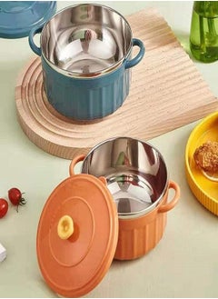 Small Pot Food Preservation Container Stainless Steel Stackable Thermal Food Carrier MultiColor