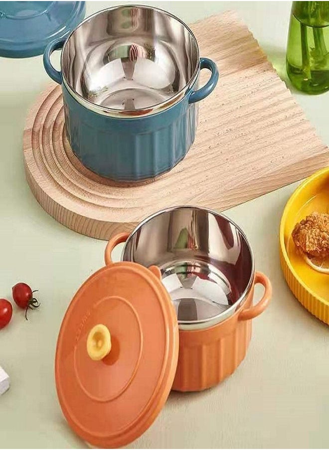 Generic - Small Pot Food Preservation Container Stainless Steel Stackable Thermal Food Carrier MultiColor - Image 1