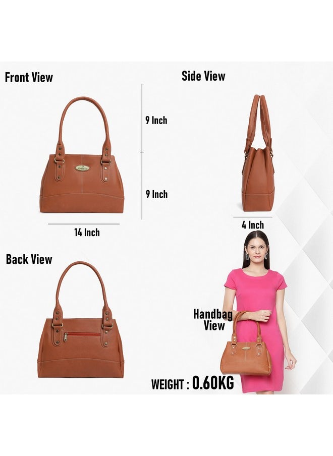 Fostelo Fostelo Women's Vegan Leather Birdie Handbags Shoulder Hobo Bag Ladies Purse (Tan) (Large)  - Image 3