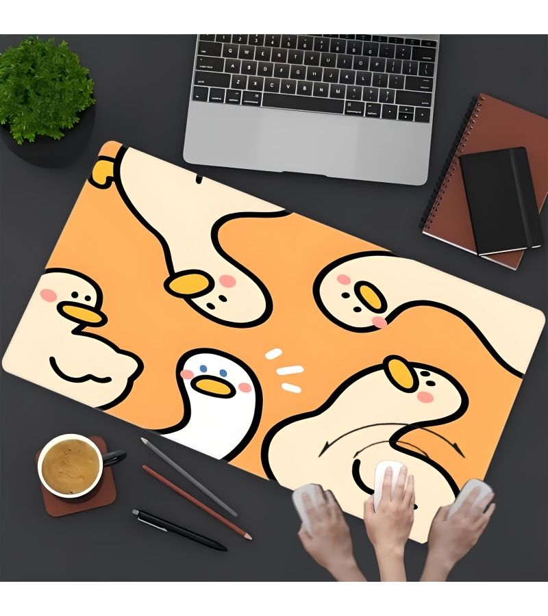 Latest 60 X 30 cm Large Duck Design Anti Slip Mouse Pad With Stitched Edges Thick Pixel Art Decor For Home Office Gaming And Computer Desk Rectangular Pc Accessory - Image 2