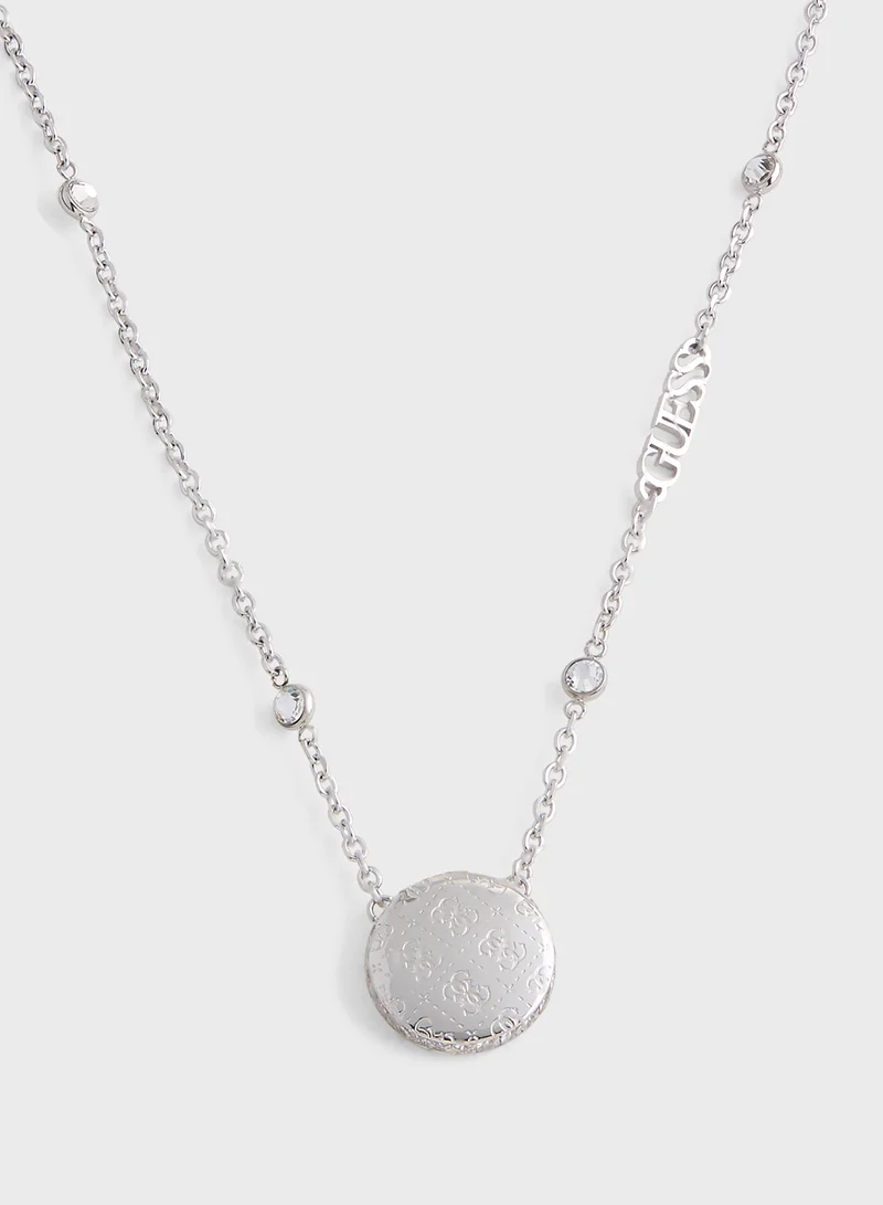 GUESS Pendent Drop Detail Long Necklace