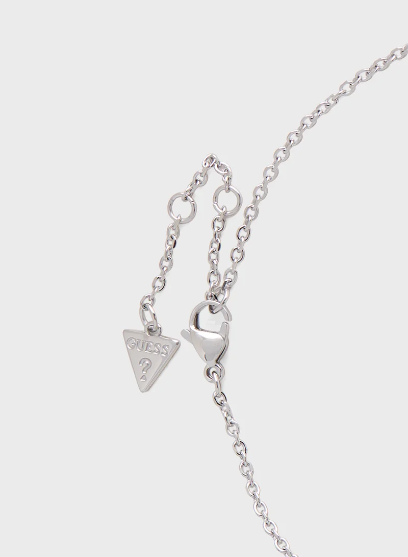 GUESS Pendent Drop Detail Long Necklace