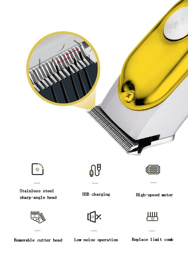 Arabest مجموعة أدوات تشذيب الشعر للرجال من T-Blade للأولاد والبنات بدون سلك مع شاشة LED باللون الذهبي - Image 5