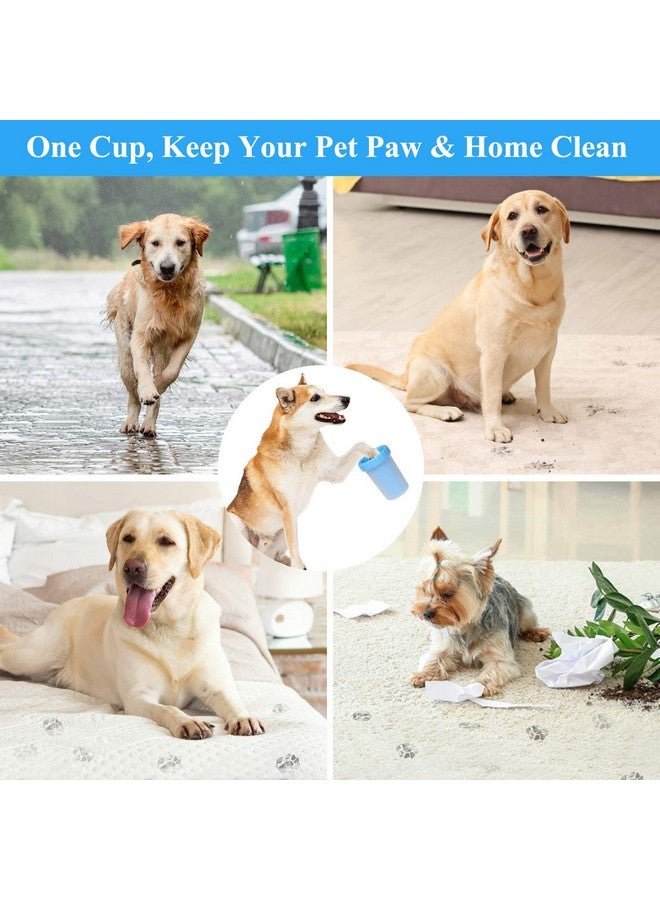 منظف أقدام الحيوانات الأليفة - فرشاة تنظيف أقدام الحيوانات الأليفة المحمولة المصنوعة من السيليكون 2 في 1 لتنظيف أقدام الكلاب باستخدام Muddy Paw (عبوة من قطعة واحدة) - مقاس كبير - Image 4