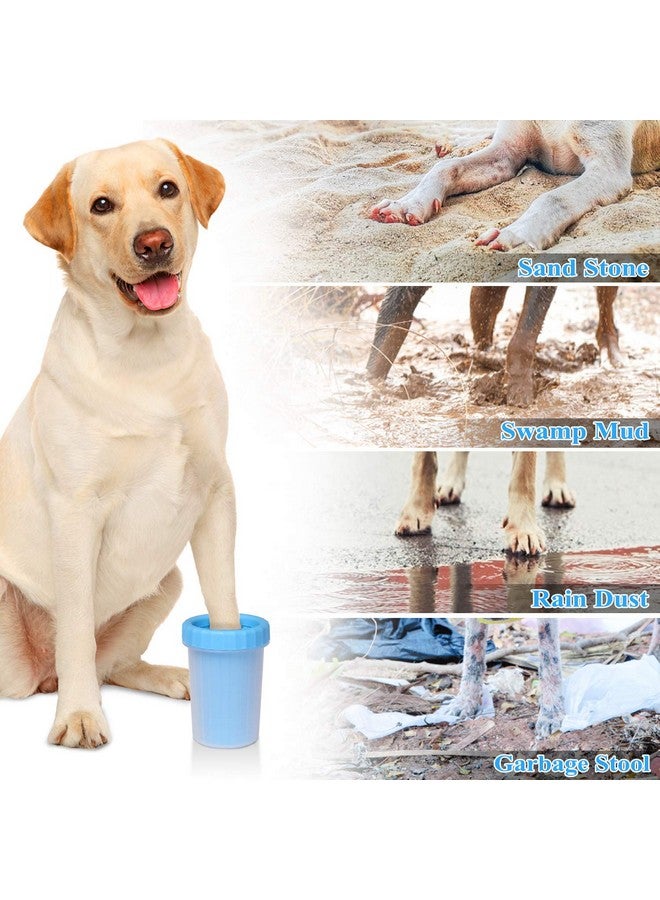 منظف أقدام الحيوانات الأليفة - فرشاة تنظيف أقدام الحيوانات الأليفة المحمولة المصنوعة من السيليكون 2 في 1 لتنظيف أقدام الكلاب باستخدام Muddy Paw (عبوة من قطعة واحدة) - مقاس كبير - Image 3