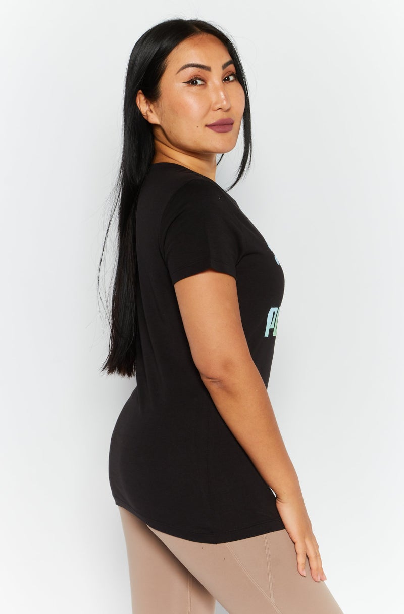 PUMA Women Sportswear Fit Short Sleeves Training T-Shirt, Black - Image 2