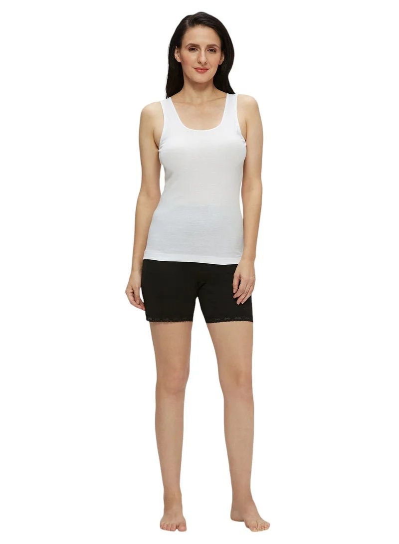 BYC WOMEN'S COTTON VEST - WHITE