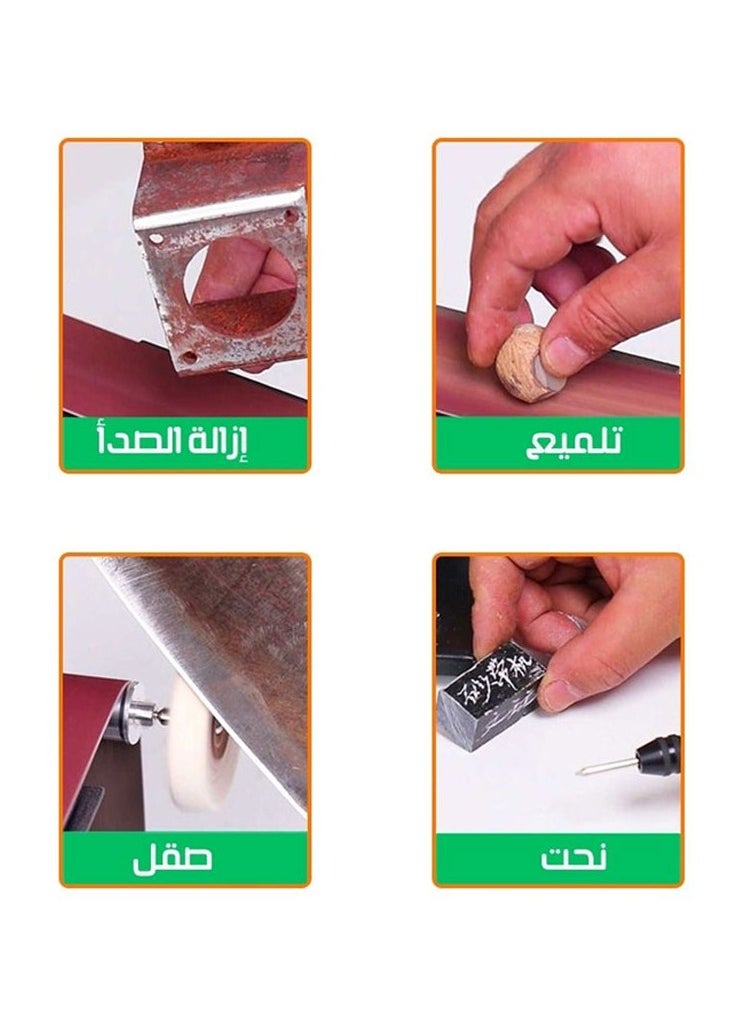 ماركة غير محددة حزام ساندر آلة صقل طحن كهربائية صغيرة قابلة للتعديل AC for DIY  - Image 4