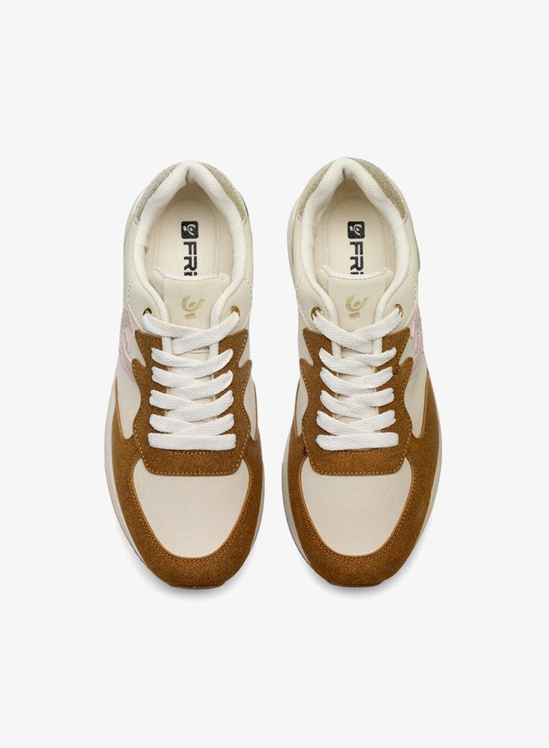 فريدي أحذية فريدي النسائية الرياضية بنعل سميك – بنية وكستنائية كاجوال برباط مع نعل مبطن | أحذية مريحة وأنيقة للاستخدام اليومي - Image 3