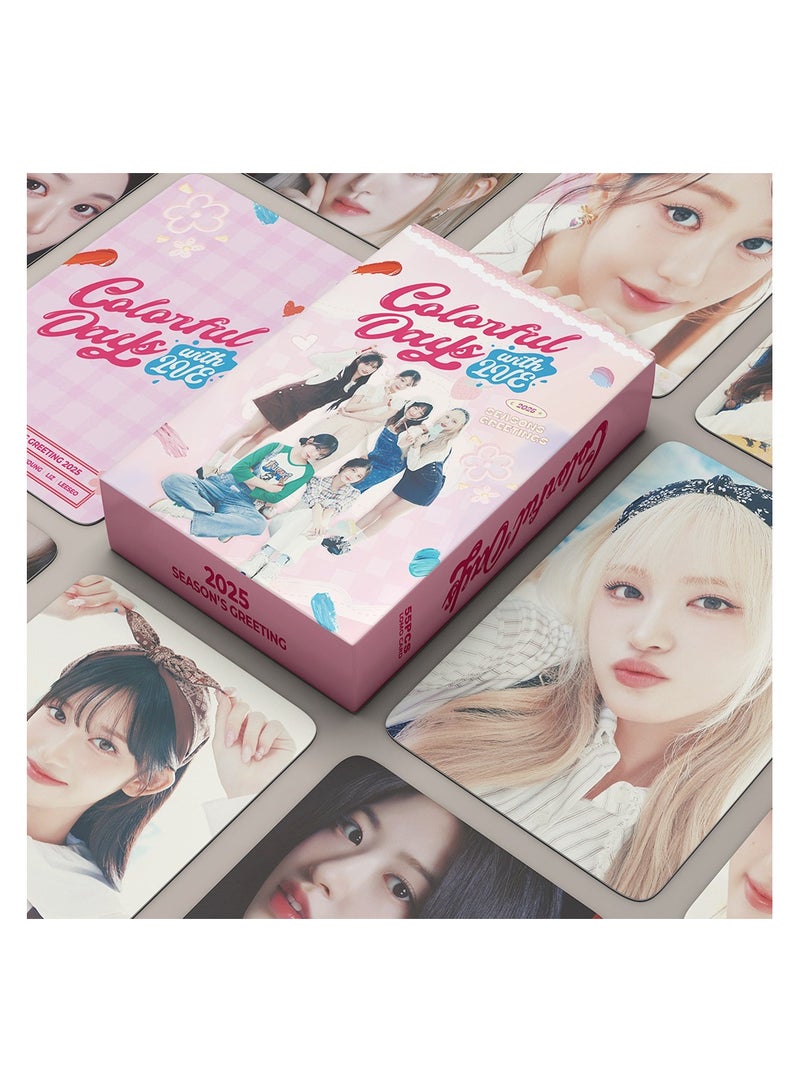 NIBEMINENT 55 Pcs Kpop IVE SEASON'S GREETINGS Lomo Cards Card For Fans Collection Gifts - Image 2