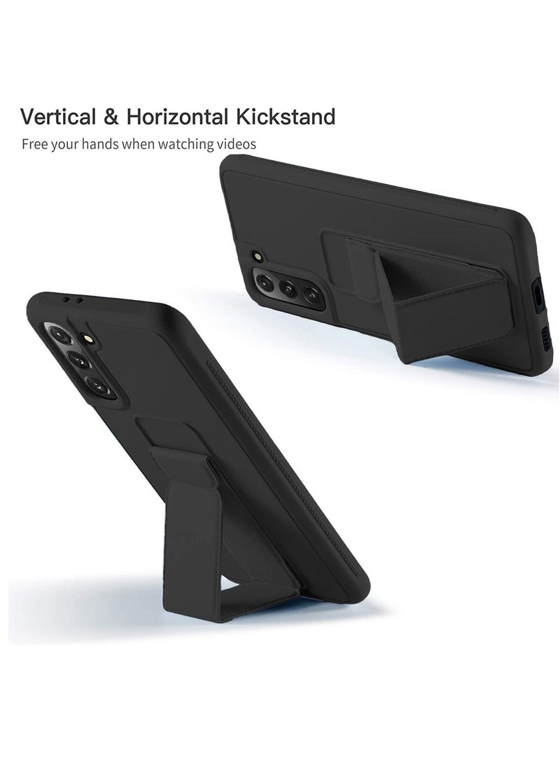 BORTONY Galaxy A14 4G Case Magnetic Car Mount Kickstand and Holder Premium Silicone Vertical Horizontal Hand Strap Grip with Multi Stand for Samsung Galaxy A14 4G Cover - Image 2