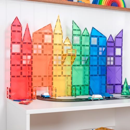 CONNETIX Magnetic Tiles Rainbow Creative Pack,102 Pieces - Image 5