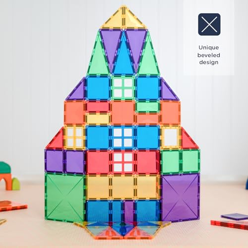 CONNETIX Magnetic Tiles Rainbow Creative Pack,102 Pieces - Image 4