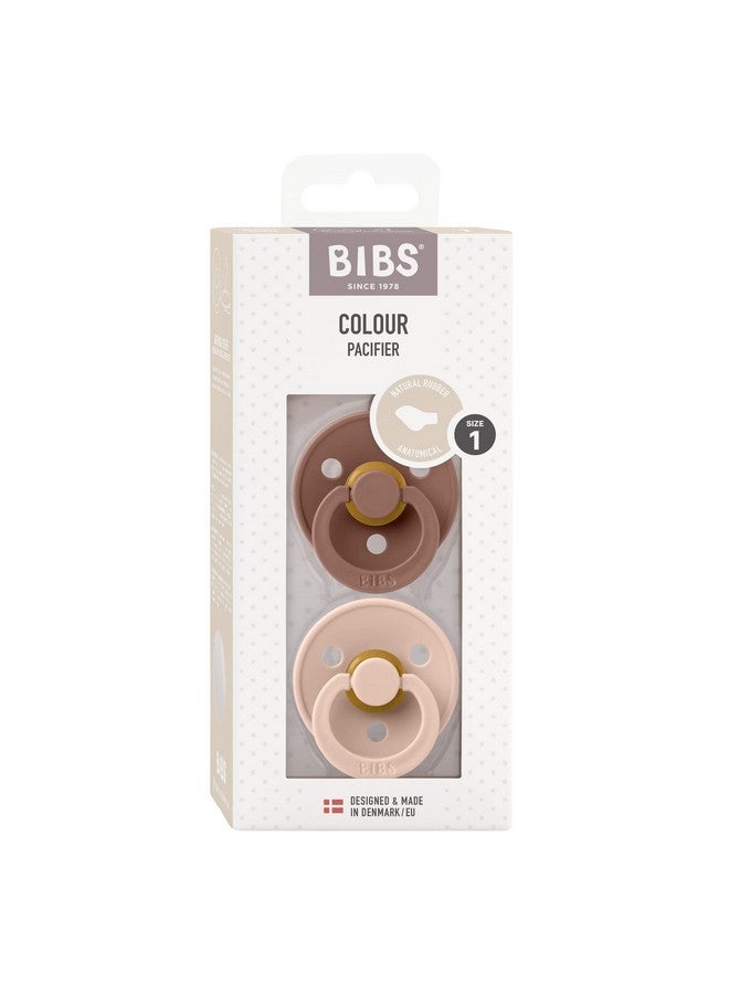 BIBS Pacifiers Set Of 2 ; Colour Pacifier With Anatomical Nipple ; Bpafree Natural Rubber ; Made In Denmark ; Blush/Woodchuck 06 Months - Image 4