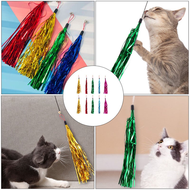 15pcs Cat Teaser Replacement Refills Cat Toys with Bell Kitten Toys (Random Color) - Image 3