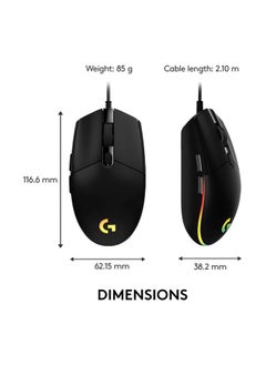 Logitech G102 Light Sync Gaming Mouse with Customizable RGB Lighting, 6 Programmable Buttons Light Weight Black - pzsku/Z6A9BB131BDE9E2609B84Z/45/_/1731077739/f80af5bb-a707-40ee-92eb-6cacdf3ec8b8