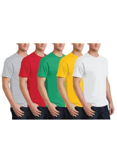 5 Pack-Medium Grey/Red/Green/Yellow/White