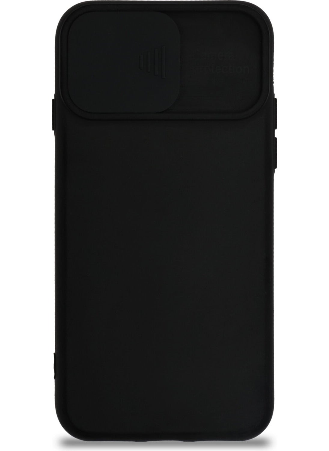 Case World - Apple iPhone Se 3 2022 Cover Camera Protected Sliding Colored Silicone Case - Black - Image 1