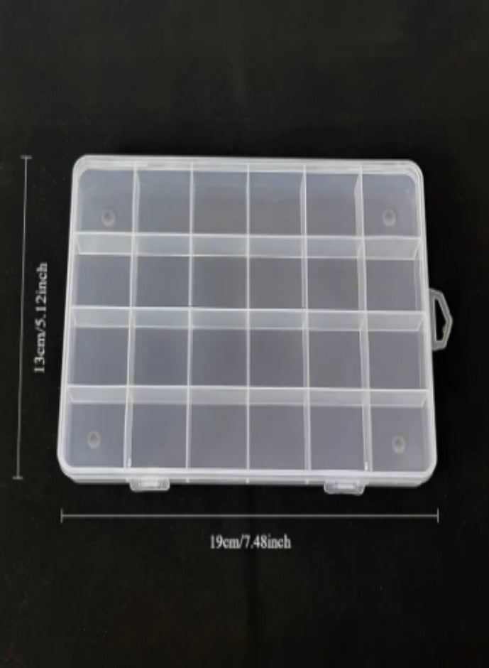 SOLASTA 24 Grids Plastic Organizer Box for Clear Craft Storage Bead Organizer Box Earring Organizer Travel Pill Organizer Jewelry Organizer Storage Boxes Screw Seed  - Image 2