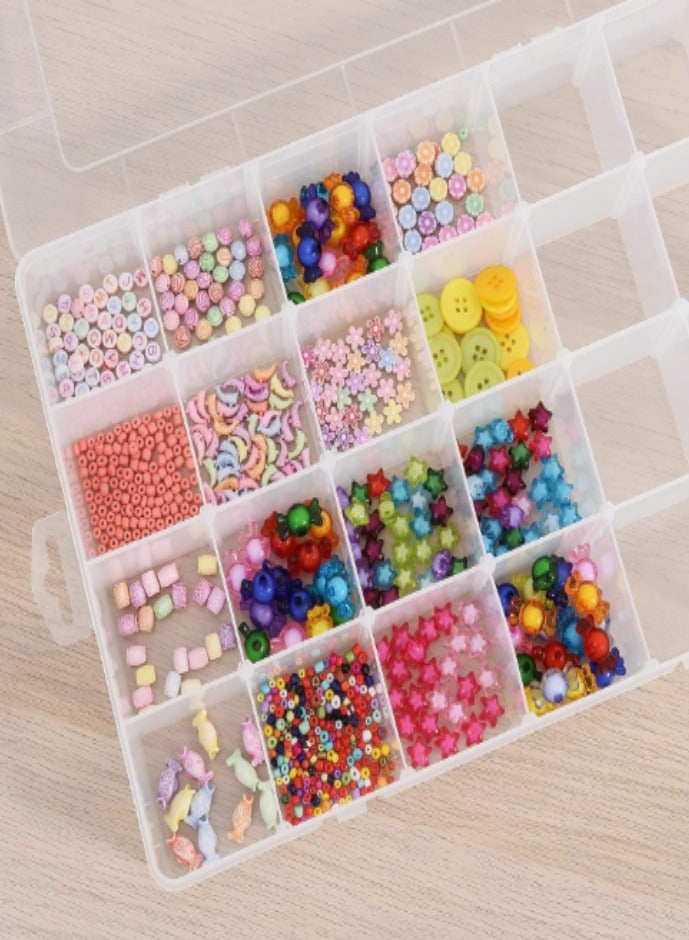SOLASTA 24 Grids Plastic Organizer Box for Clear Craft Storage Bead Organizer Box Earring Organizer Travel Pill Organizer Jewelry Organizer Storage Boxes Screw Seed  - Image 5