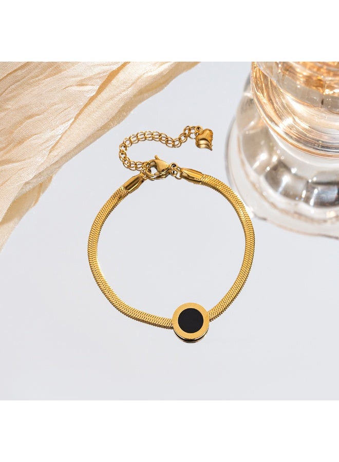 Vintage Chain 18k Gold Plated Stainless Steel Anklet Bracelet - Image 2