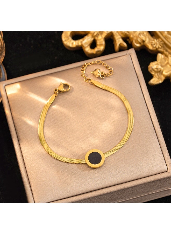 Vintage Chain 18k Gold Plated Stainless Steel Anklet Bracelet - Image 5