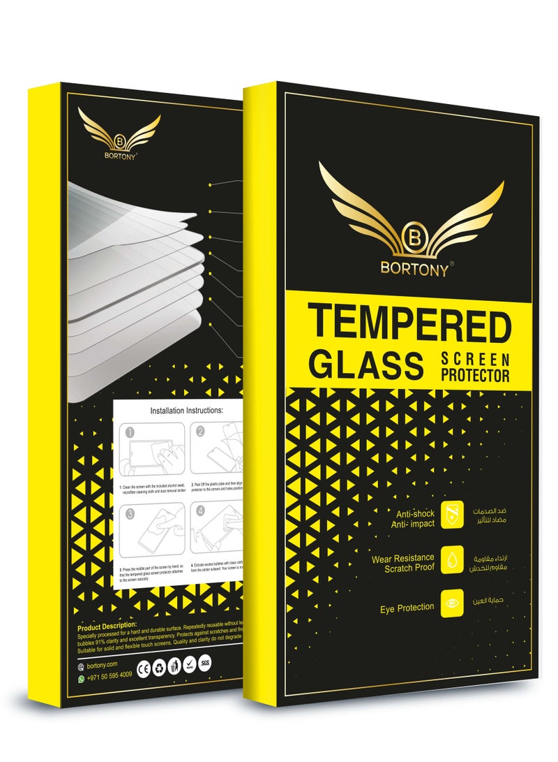 BORTONY Ultimate 3D Tempered Glass Screen Protector for OnePlus Nord CE 5G Clear/Black - Image 2