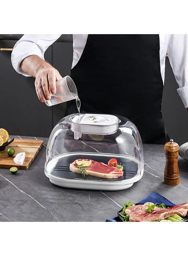 KAYUSO Kitchen Food Defrosting Tray, Rapid Steak Defroster and Portable Thawing Plate, 360° Uniform Defrosting, Type-C Charging, Food-Grade Material, Quick Thaw for Meat, Seafood, and Poultry - Image 4