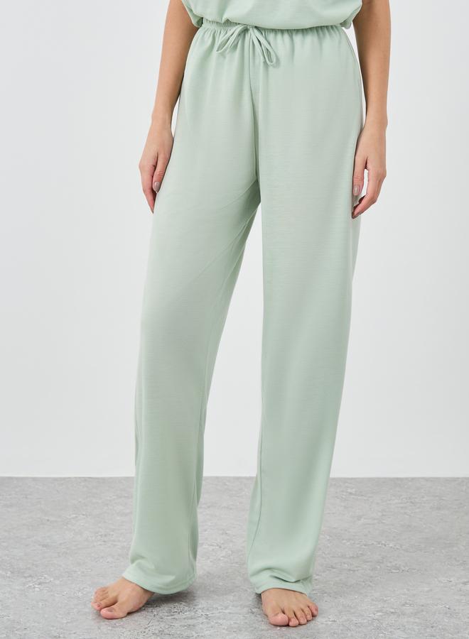 Styli Lace Insert Short Sleeve T-Shirt and Pyjama Set - Image 5