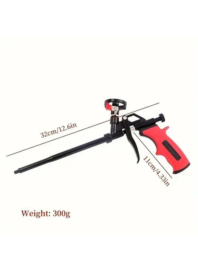 Silvery Professional Foam Dispensing Caulking Gun Durable Metal Pump Efficient Glue Application Tool - Image 5