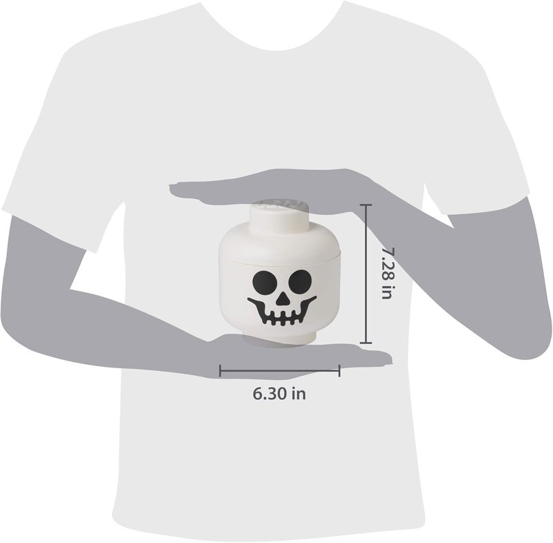 ROOM COPENHAGEN LEGO Storage Heads Stackable Storage Container  Buildable Organizational Bins for Kids Toys and Accessories  630 x 630 x 728in  Small Skeleton Holds 250 Bricks - Image 3