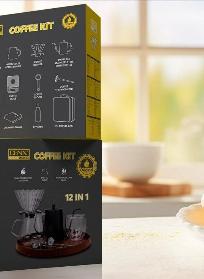 Denx Set 12 Piece Coffee Drip Set With Tool Case - Image 1