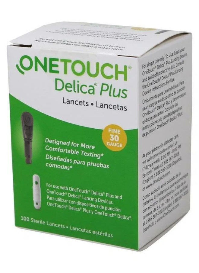 ONETOUCH Sterile Delica Plus Needles Set Lancets - Lancettes 