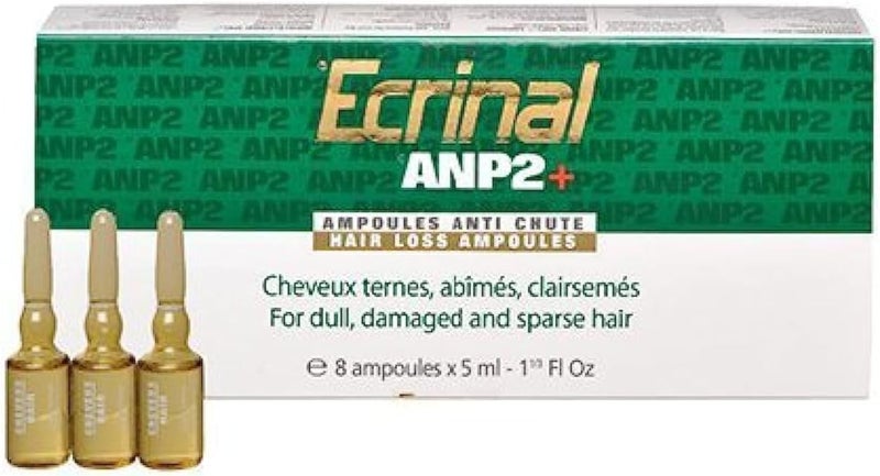 Ecrinal ANP2+ Anti Hairloss Ampoules - Box of 8 for Dull, Damaged, and Sparse Hair - Image 1