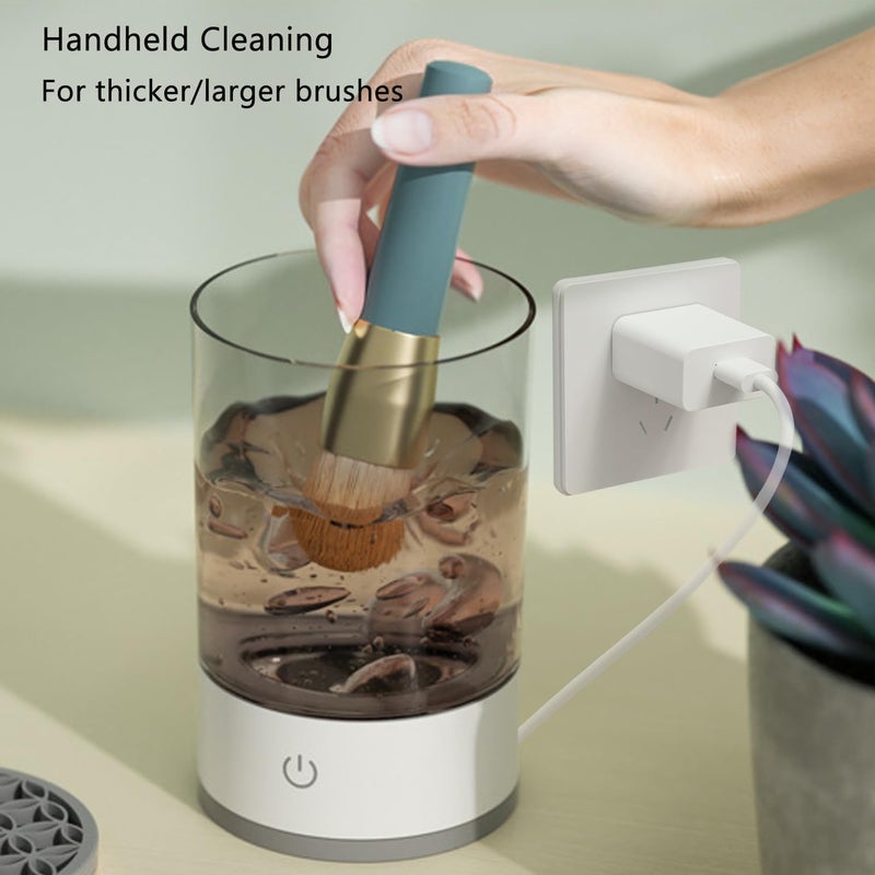 ZUGAD Makeup Brushes Cleaner Electric Makeup Brush Cleaner Makeup Brush Cleaner With 360 Degree Rotation Make Up Brush Cleaner Set Makeup Brush Cleaner MachineDeeply Cleans and Dry 1pc Multi - Image 2