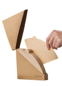Coffee Filter Paper Hand Drip Filter American Coffee Machine Fan-shaped Cone Log Filter Paper (Two Boxes Total 80 Sheets)