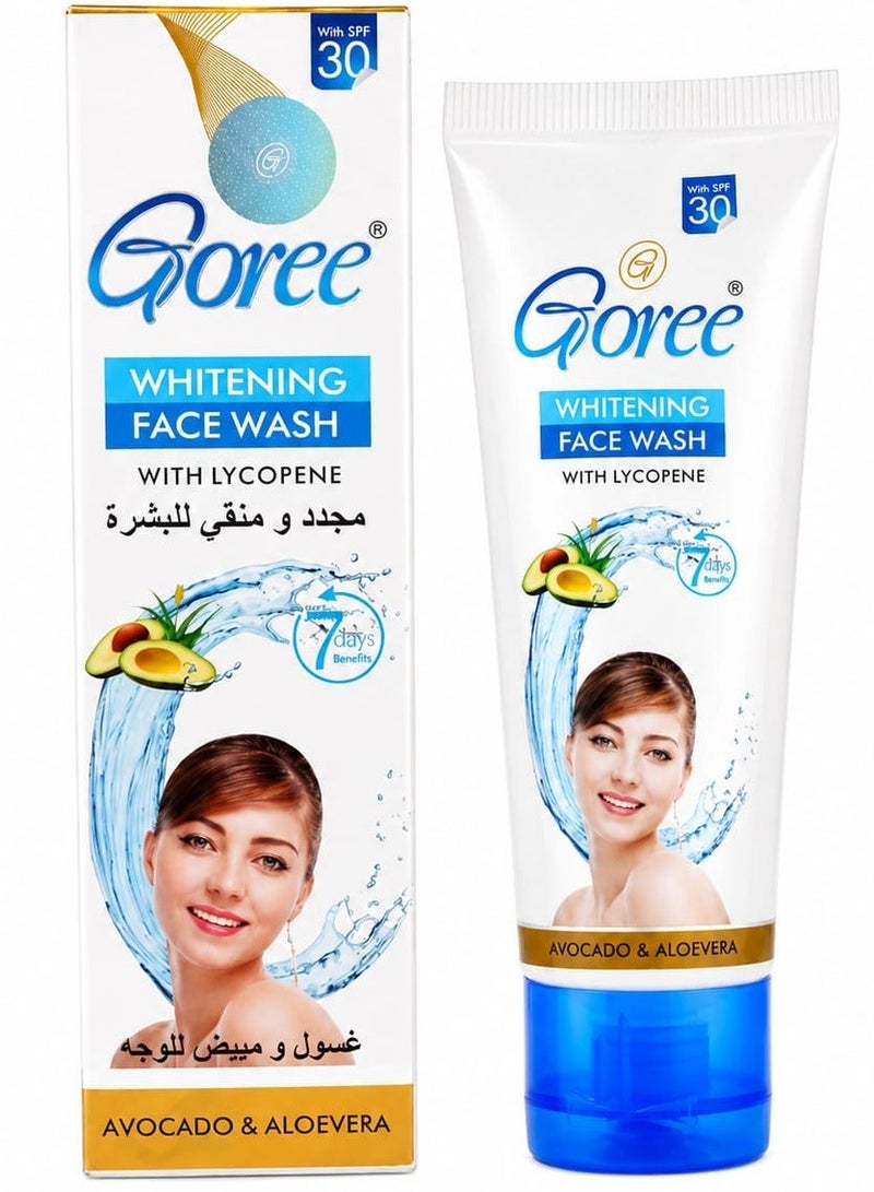 Goree Whitening Face Wash With Lycopene Avocado And Aloe Vera 70 ml - Image 1