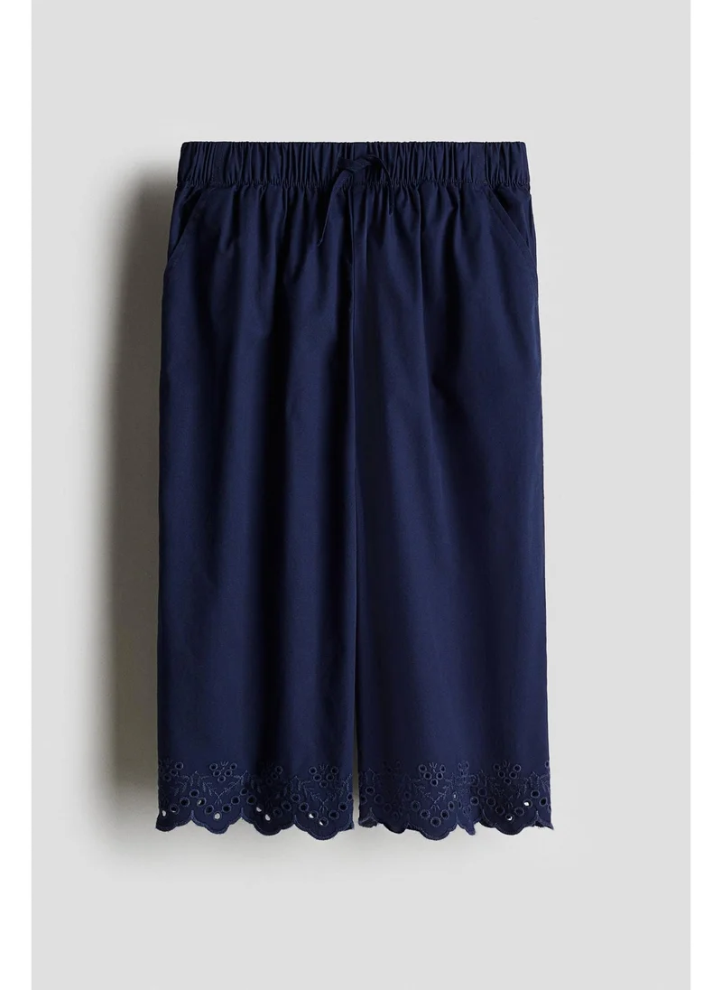 اتش اند ام Broderie anglaise cropped trousers