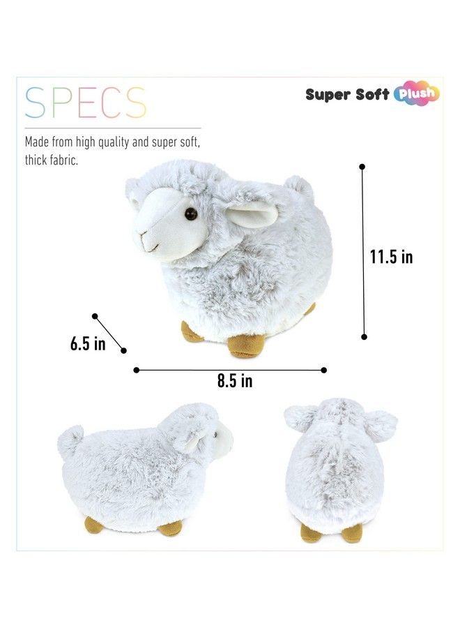 Puzzled Dollibu Sheep Super Soft Stuffed Animal Cute Realistic Stuffed Animals For Girls. Boys And Adults Animal Gifts Kids Zoo Farm Nursery Decor 11.5 Inches - Image 4