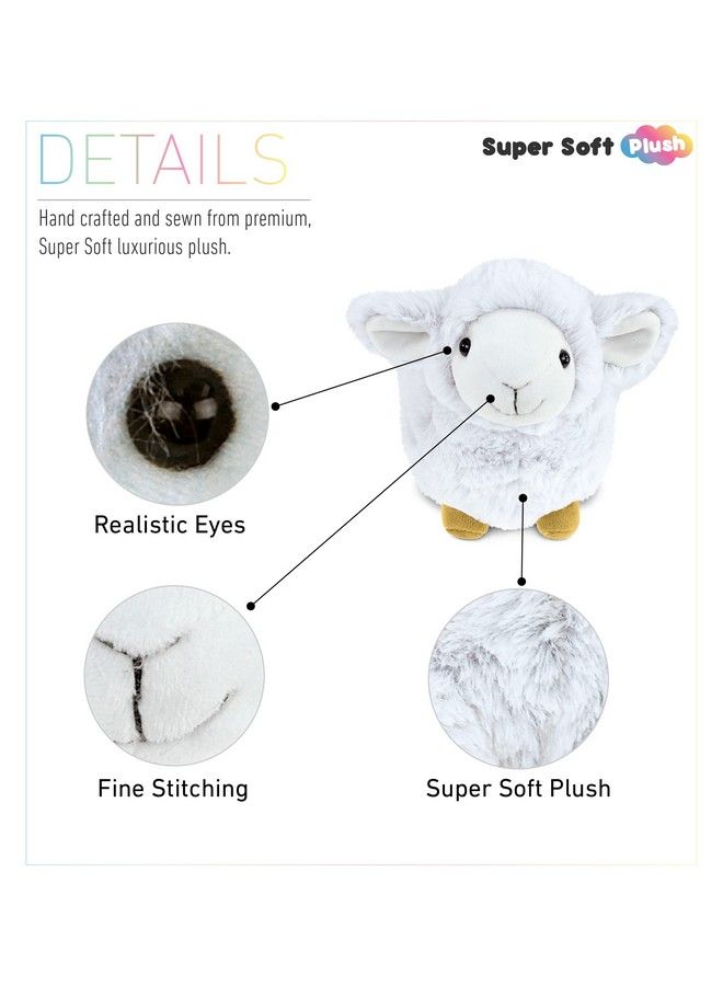 Puzzled Dollibu Sheep Super Soft Stuffed Animal Cute Realistic Stuffed Animals For Girls. Boys And Adults Animal Gifts Kids Zoo Farm Nursery Decor 11.5 Inches - Image 3