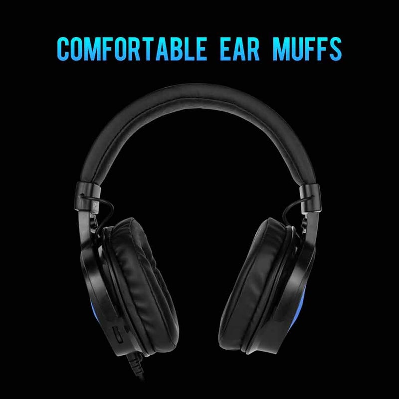 SADES DPOWER Stereo Gaming Headset for PS4, PC, Mobile, Noise Cancelling Over Ear Headphones with Omnidirectional and Flexible Mic, Skin-friendly Leather Ear muffs for Nintendo Switch Games-Black Blue - Image 1
