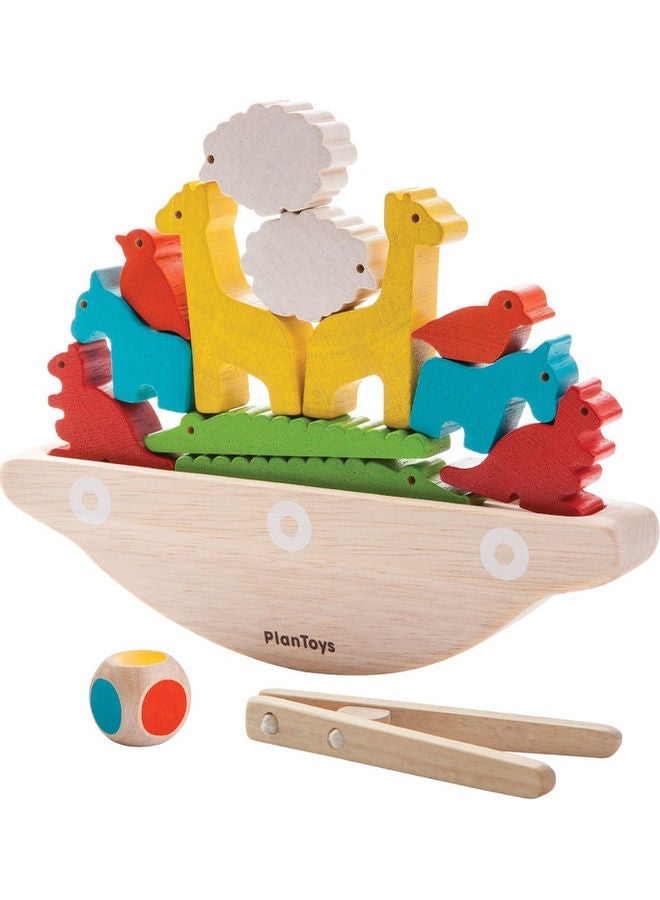 NIBEMINENT Wooden Balancing Boat Game 19.3 x 3 5.5 cmcm - Image 1