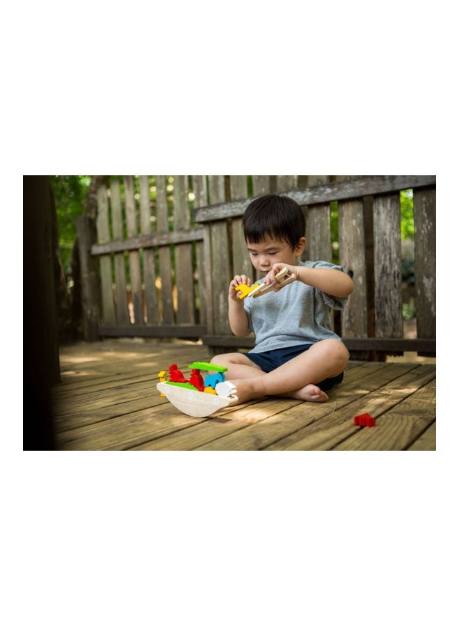 NIBEMINENT Wooden Balancing Boat Game 19.3 x 3 5.5 cmcm - Image 5